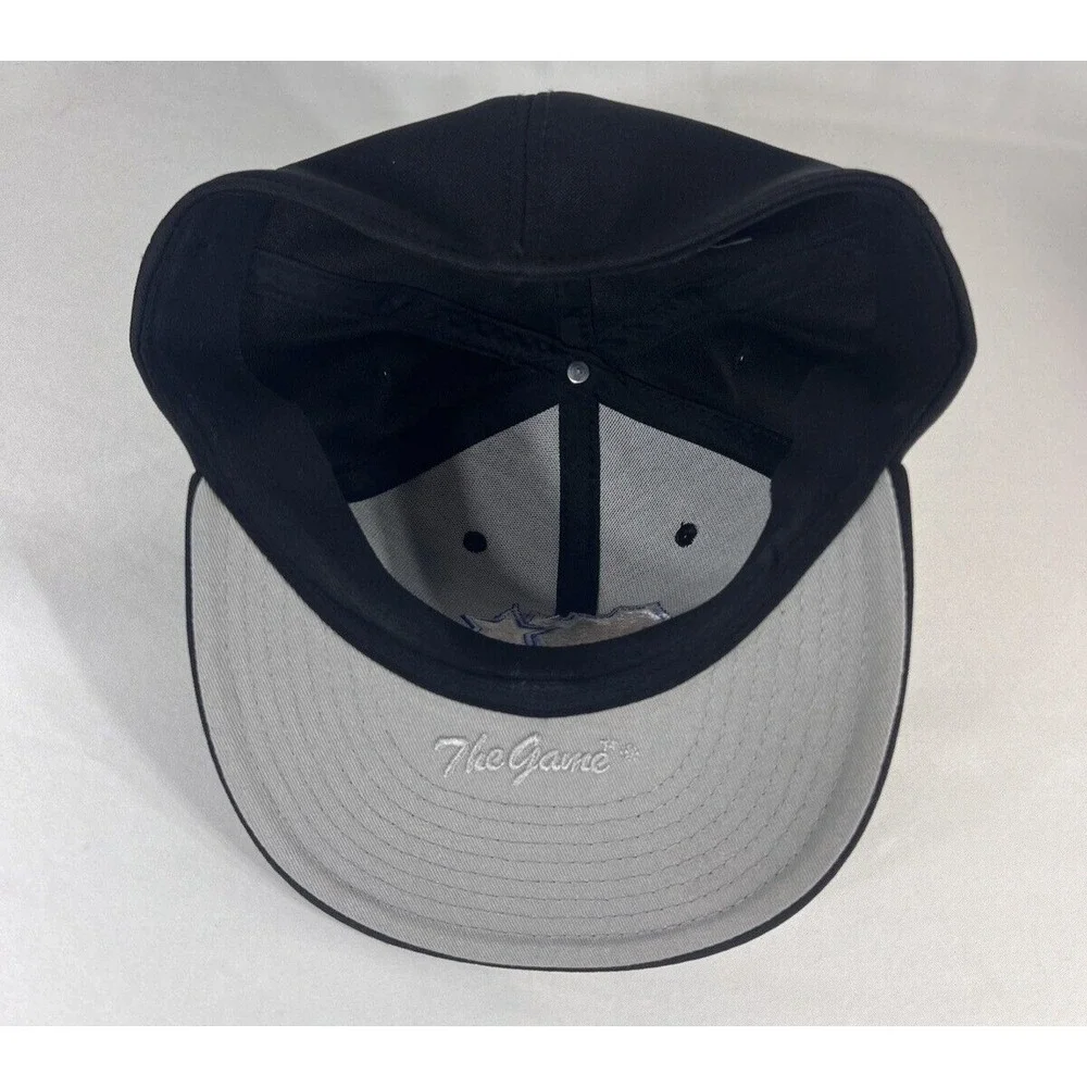 The Game Wagner's Softball Black Fitted Hat Cap Size Large Gametek Embroidered
